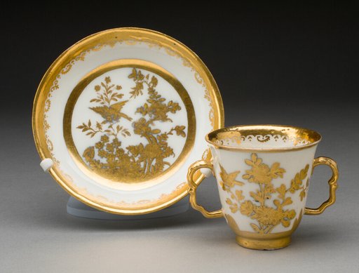 Two-handled Cup and Saucer