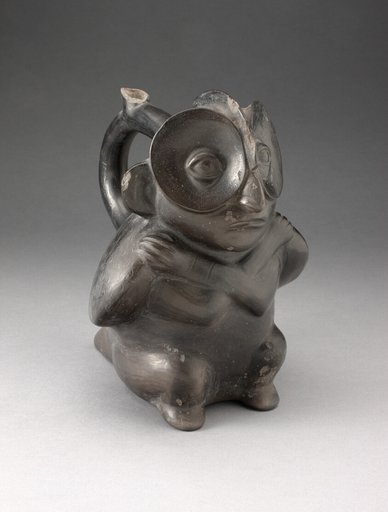 Stirrup Spout Vessel in the Form of a Anthropomorphic Owl
