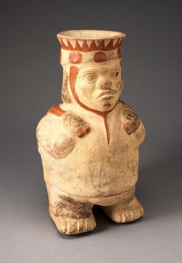 Effigy Jar Depicting a Dwarf Carrying a Puma