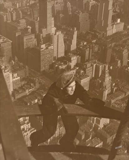 Climbing up the Beams on the Empire State-100 Stories Up