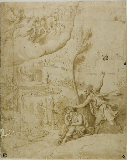 Study for the Omen of the Future Greatness of Augustus: Left Portion