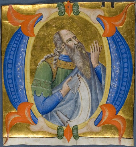 Prophet in a Historiated Initial "O" from a Gradual