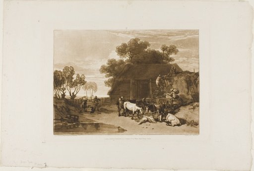 The Straw Yard, plate 7 from Liber Studiorum