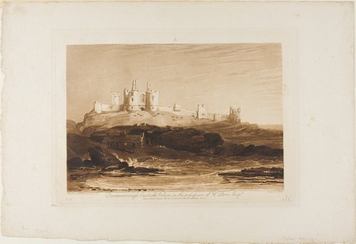 Dunstanborough Castle, plate 14 from Liber Studiorum