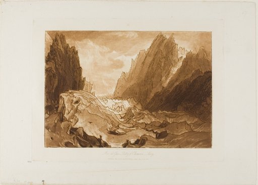 Mer de Glace, plate 50 from Liber Studiorum