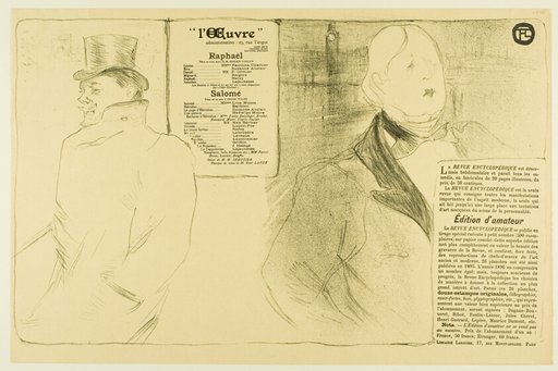 Oscar Wilde and Romain Coolus—Program for Raphaël and Salomé