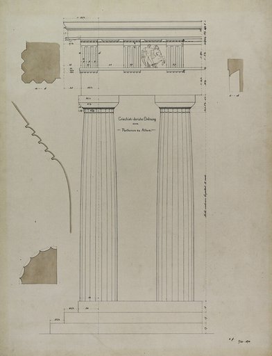 Orders of Architecture, Greek Doric Order from the Parthenon, Elevation