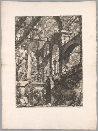 The Lion Bas-Reliefs, plate 5 from Imaginary Prisons