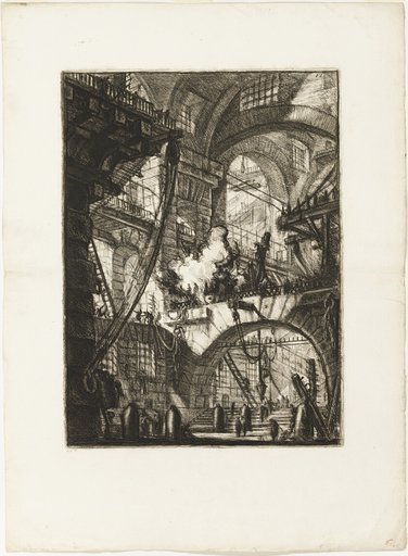The Smoking Fire, plate 6 from Imaginary Prisons