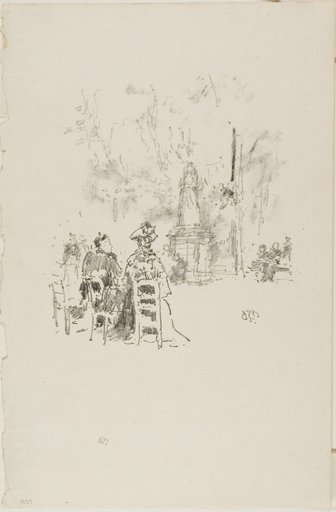 Conversation under the Statue, Luxembourg Gardens
