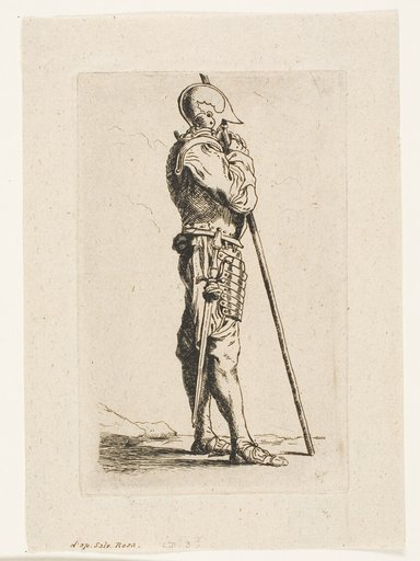 A Soldier Standing, in Profile