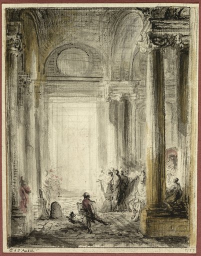 The Entrance of the Academy of Architecture at the Louvre