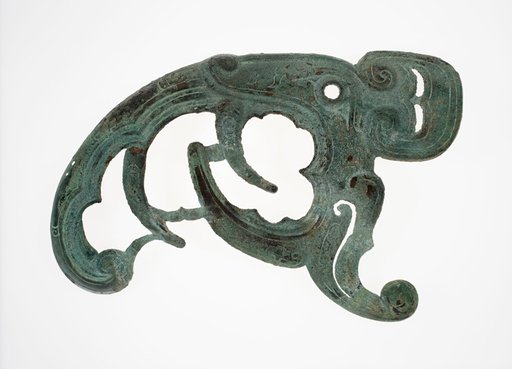 Pair of Plaques with Profile Animal Heads