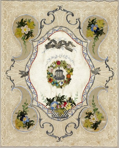 Untitled Valentine (Temple of Love in a Ring of Flowers)