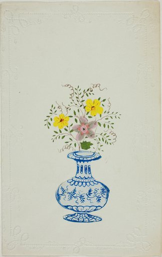 Untitled Valentine (Blue and White Vase with Flowers)