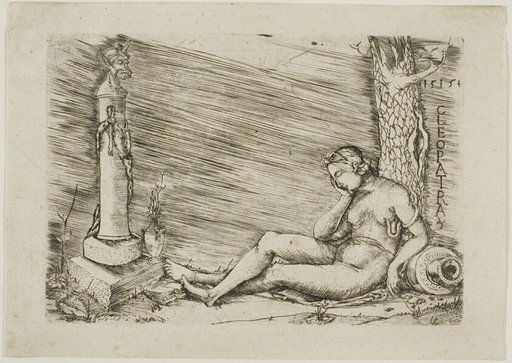Cleopatra Lying at the Foot of a Tree, with a Term