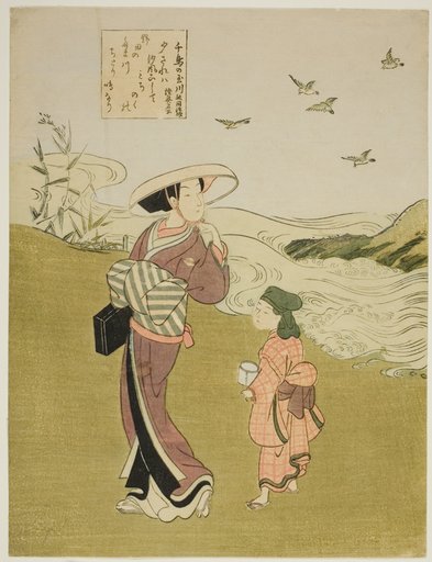 The Jewel River of Plovers (Chidori no Tamagawa), from an untitled series of Six Jewel Rivers