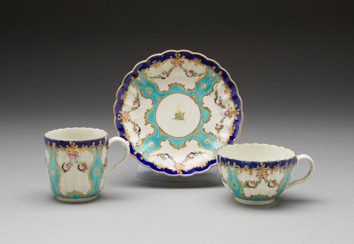 Teacup, Coffee Cup, and Saucer