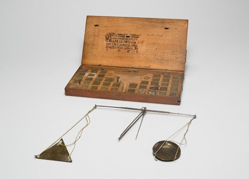 Box with Scale and Set of Weights