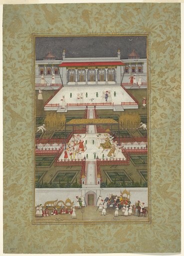 Ruler Entertained by Dancers in a Paradise Garden