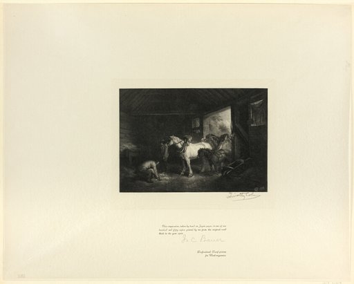Stable Interior, from Old English Masters