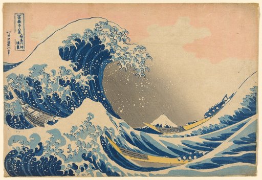 Under the Wave off Kanagawa (Kanagawa oki nami ura), also known as The Great Wave, from the series "Thirty-Six Views of Mount Fuji (Fugaku sanjurokkei)"
