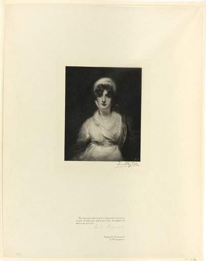 Portrait of Mrs. Siddons, from Old English Masters