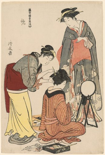 Entertainers of the Tachibana, from the series "A Collection of Contemporary Beauties of the Pleasure Quarters (Tosei yuri bijin awase)"