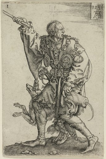 Master of Ceremonies with a Dog, plate one from the Large Wedding-Dancers