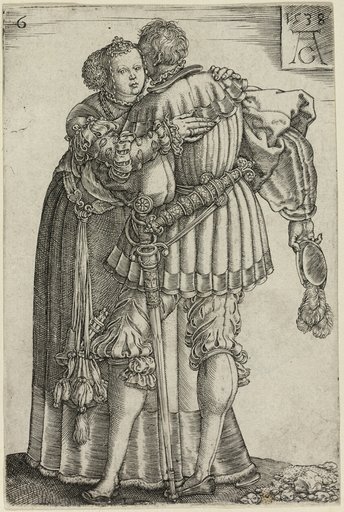 Couple Embracing, plate six from The Large Wedding-Dancers