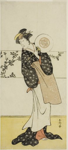The Actor Osagawa Tsuneyo II, Possibly as Misao Gozen, in the Play Chiyo no Hajime Ondo no Seto (Beginnings of Eternity: The Ondo Straits in the Seto Inland Sea) (?), Performed at the Kiri Theater from the Twenty-seventh Day of the Seventh Month, 1785