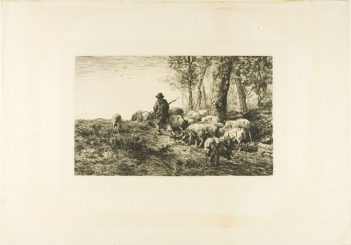 Herd of Pigs with Swineherd