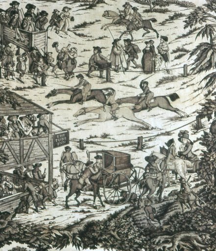 Horseracing at the Turf Inn (Furnishing Fabric)