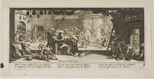 Plundering a Large Farmhouse, plate five from The Large Miseries of War
