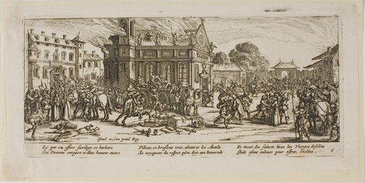 Destruction of a Convent, plate six from The Large Miseries of War