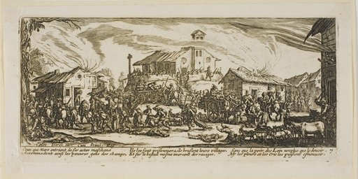 Plundering and Burning a Village, plate seven from The Large Miseries of War