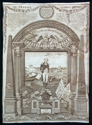 George Washington at the Altar of Liberty (Handkerchief)