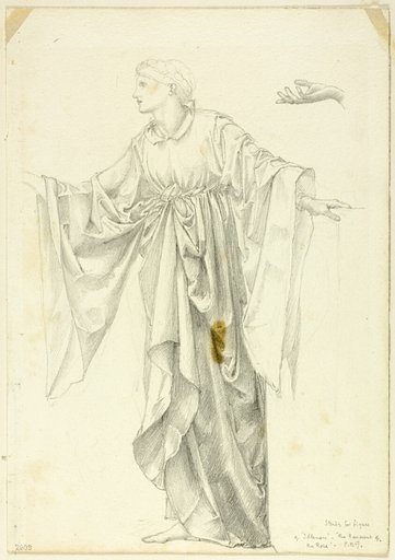 Study for Figure of 'Idleness - The Romaunt of the Rose