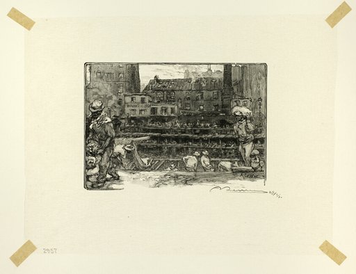 Plaster Unloaders, plate three from Le Long de la Seine et des Boulevards