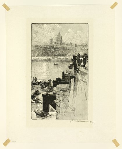 La Montagne Sainte-Geneviève, rue de l'Estacade, plate four from Le Long de la Seine et des Boulevards