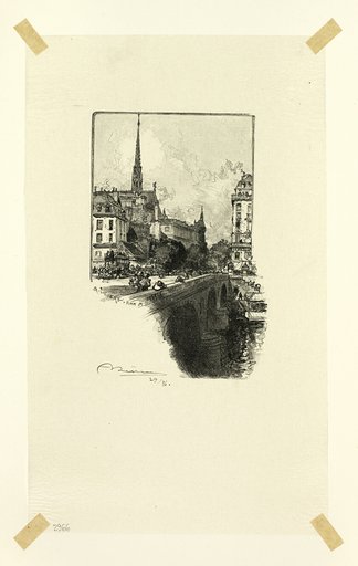 Le Pont Saint-Michel, plate twelve from Le Long de la Seine et des Boulevards