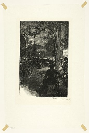 Boulevard Montmartre, Evening, plate fifteen from Le Long de la Seine et des Boulevards