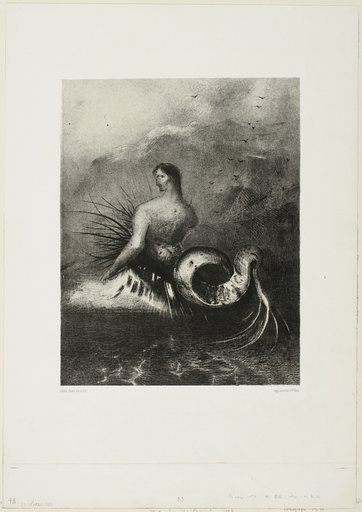 Siren Coming out of the Waves, Dressed in Flames, plate 4 of 8 from "Les Origines"
