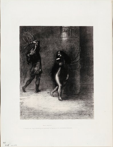 Saint Anthony: "Beneath her long hair, which covered her face, I thought I recognized Ammonaria", plate 1 of 6
