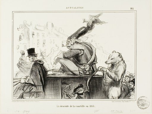 The Descent of the Courtille in 1855, plate 165 from Actualités