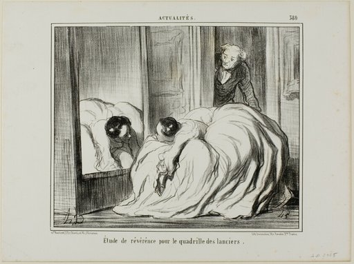 Study of Reverence for the Quadrille of the Lancers, plate 380 from Actualités