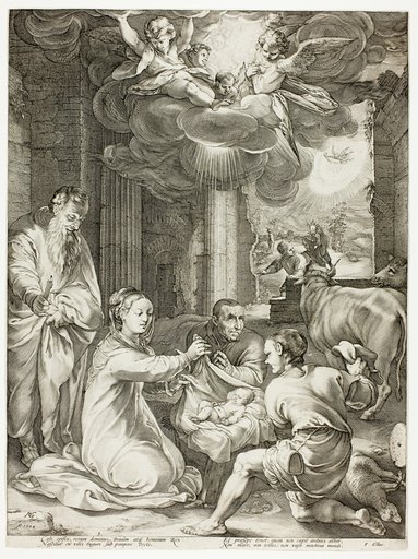 The Adoration of the Shepherds, plate three from The Birth and Early Life of Christ