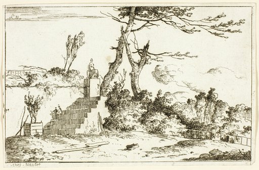 Landscape with Classical Statue