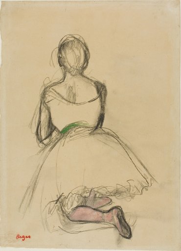 Dancer Kneeling, Seen from the Back