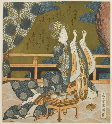 Two Chinese Women Examining Thread and a Spider’s Web in a Box, from the series "Diptych for the Drum Group"